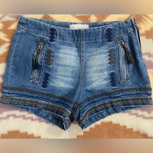free people embroidered shorts